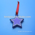 christmas decorative bling star PVC charms with red strap